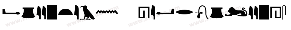 Egyptian Hieroglyphs Silhouette字体转换